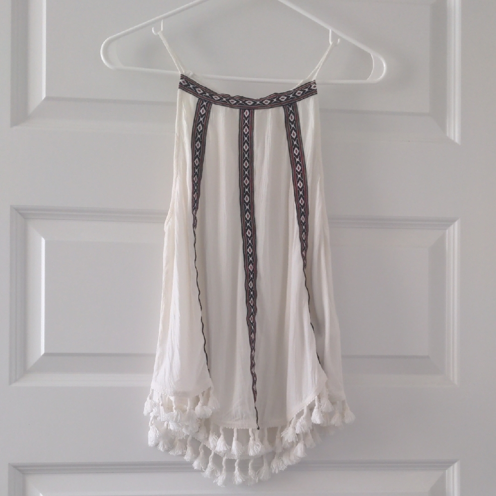 H&M Festival Ready Tassel Trim Tank Top